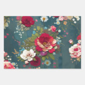 Ouderwetse Rozen Inpakpapier Vel (Voorkant 2)