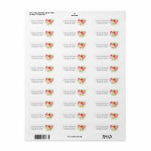 Ouderwetse rustieke charme bloem etiket (Full Sheet)