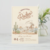 Ouderwetse Rustieke Gingham Cowboy Rodeo 6e Verjaa Kaart (Staand voorkant)