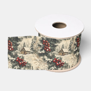 Ouderwetse Rustieke Kerstvakantie Grosgrain Lint