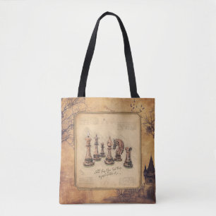 ouderwetse schaakstukken Art Player Gift Draagtas