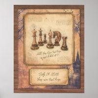 ouderwetse schaakstukken Art Player Gift