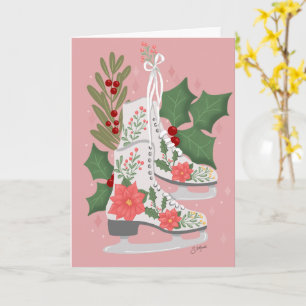 Ouderwetse Schaatsen Illustratie Kaart