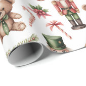 Ouderwetse Speelgoed-kerstwinkel Cadeaupapier (Rol Hoek)