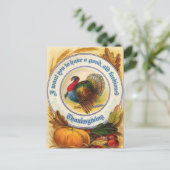 Ouderwetse Thanksgiving Briefkaart (Staand voorkant)