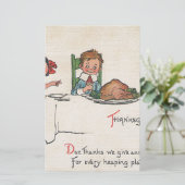 ouderwetse Thanksgiving Briefpapier (Staand voorkant)