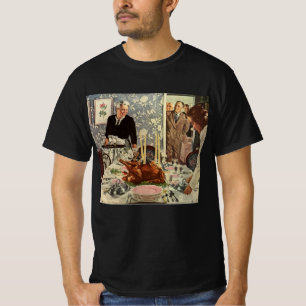 Ouderwetse Thanksgiving Day kalkoen diner met fami T-shirt