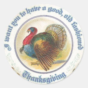 ouderwetse Thanksgiving Ronde Sticker