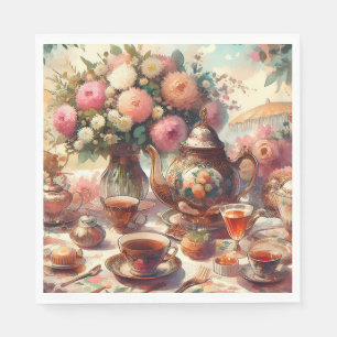 Ouderwetse Theepartij  Servet