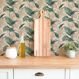 Ouderwetse Tropische Bloemen Behang