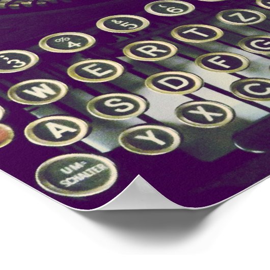 ouderwetse typemachine poster (Hoek)