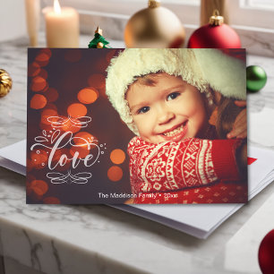 Ouderwetse uitstraling Kerst foto Familie Groet Feestdagenkaart