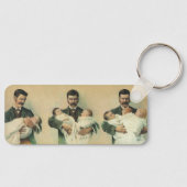 Ouderwetse Vaderdag, het zijn drieling! Sleutelhanger (Voorkant)