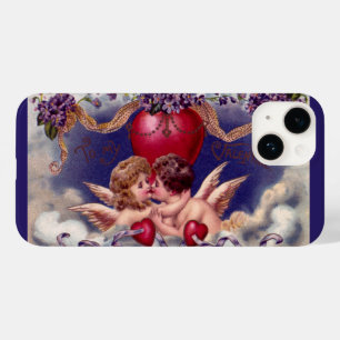 Ouderwetse Valentijnsdag, cherubijnen knuffelen in Case-Mate iPhone 14 Hoesje