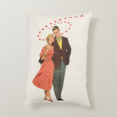 Ouderwetse Valentijnsdag, Romantische Zwevende Har Accent Kussen (Achterkant (Verticaal))