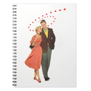 Ouderwetse Valentijnsdag, Romantische Zwevende Har Notitieboek