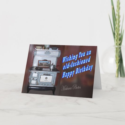 Ouderwetse Verjaardag Kaart (Voorkant)