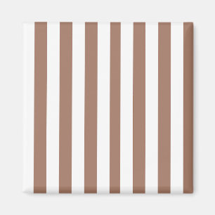 Ouderwetse verticale strepen Mocha Mousse Wit Magneet