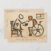 ouderwetse verzorger, verpleegassistent briefkaart (Voorkant / Achterkant)