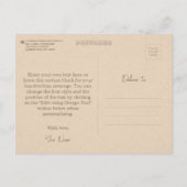 ouderwetse verzorger, verpleegassistent briefkaart (Achterkant)