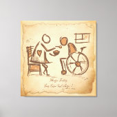  ouderwetse verzorger, verpleegassistent canvas afdruk (Voorkant)