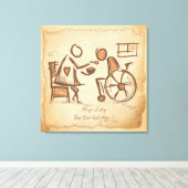  ouderwetse verzorger, verpleegassistent canvas afdruk (Insitu (Houten vloer))