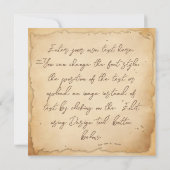 ouderwetse verzorger, verpleegassistent feestdagenkaart (Achterkant)