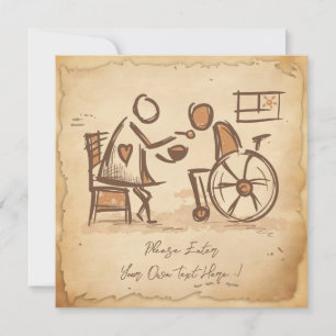 ouderwetse verzorger, verpleegassistent feestdagenkaart