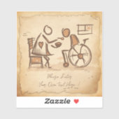  ouderwetse verzorger, verpleegassistent sticker (Vel)