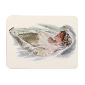 Ouderwetse Victoriaanse bruid met Bijbel Harrison Magneet (Horizontaal)