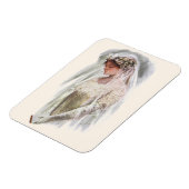 Ouderwetse Victoriaanse bruid met Bijbel Harrison Magneet (Linkerzijde)