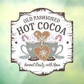 Ouderwetse warme cacao raamsticker (Vel 3)