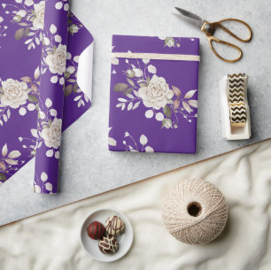 Ouderwetse waterverf blozende roos bloemontwerp cadeaupapier