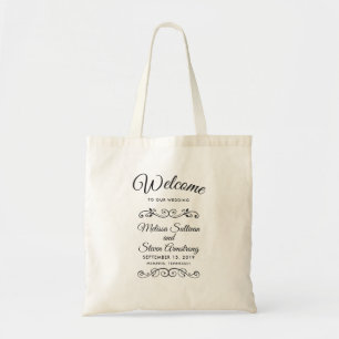 ouderwetse Westerne stijl bruiloft Tote Bag