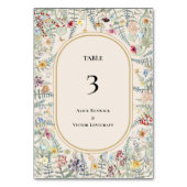 Ouderwetse Wilde Bloem Varens Beige Bruiloft Kaart (Achterkant)