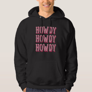 Ouderwetse Witte Howdy Rodeo Westers Land Zuidelij Hoodie