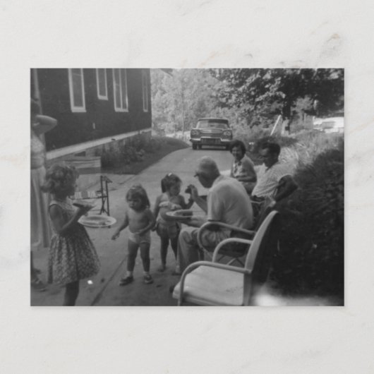 Ouderwetse zomer picknick plezier briefkaart (Voorkant)