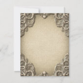 Ouderwetse Zuidelijke Charme Burlap Kant Trouw-RSV Kaart (Achterkant)