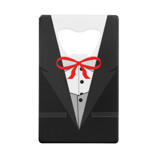 Ouderwetse zwarte smoking kredietkaart flessenopener