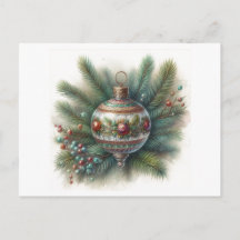 Oudewereldnostalgie met dennenboom kerstornament