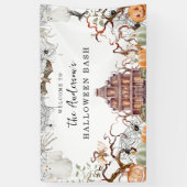 Oudewijvenachtige Griezeltuin Halloweenfeestje Spandoek (Verticaal)