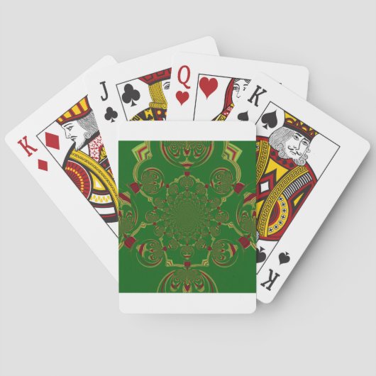 Oudgroen Pokerkaarten (Achterkant)