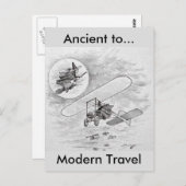 oudheid tot modern reizen briefkaart (Voorkant / Achterkant)