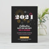 Oudjaarfeest Uitnodigingsfolder Kaart (Staand voorkant)