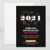 Oudjaarfeest Uitnodigingsfolder Kaart (Voorkant / Achterkant)