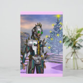 OUDJAARSAVOND VAN EEN CYBORG BRIEFPAPIER (Staand voorkant)