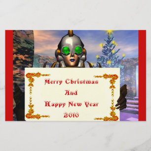 OUDJAARSAVOND VAN EEN CYBORG BRIEFPAPIER