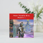 OUDJAARSAVOND VAN EEN CYBORG FEESTDAGENKAART (Staand voorkant)