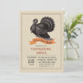 Oudmodel Thanksgiving-kalkoeninladingskaart Kaart (Staand voorkant)