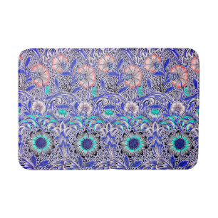 Oudroze blauwe William Morris Corncockle Badmat